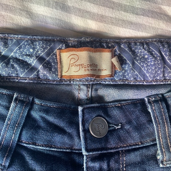 Paige Petite: Blue Heights Low Rise Skinny Leg 27 - Picture 2 of 5